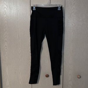 Legend brand high rise leggings with mesh ankle cutouts